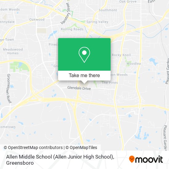 Mapa de Allen Middle School (Allen Junior High School)