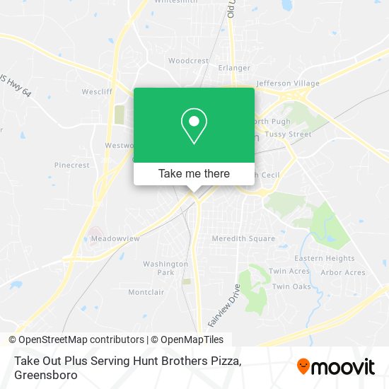 Mapa de Take Out Plus Serving Hunt Brothers Pizza