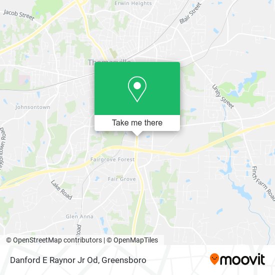 Danford E Raynor Jr Od map