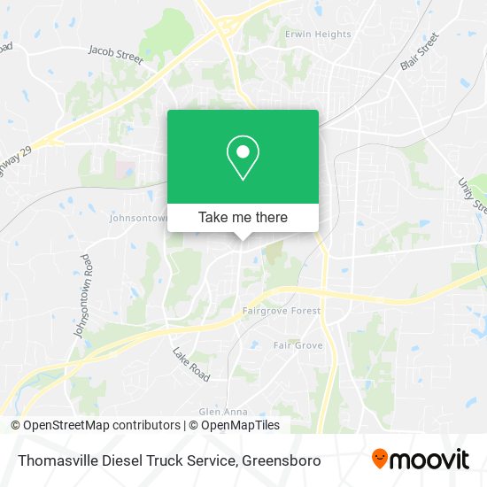 Thomasville Diesel Truck Service map