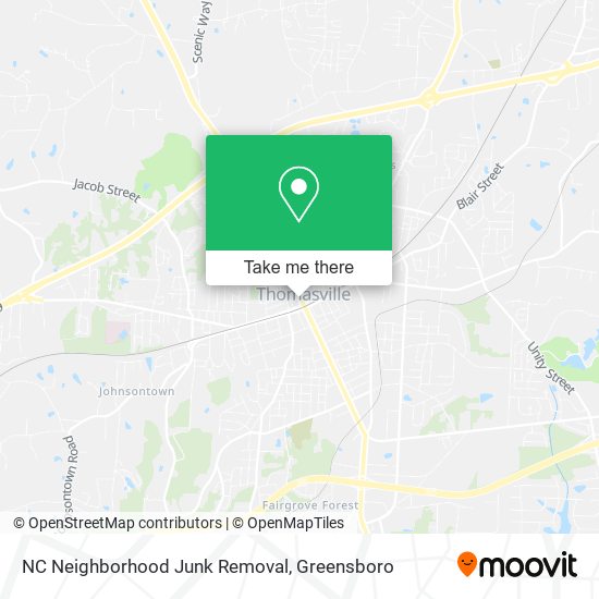 NC Neighborhood Junk Removal map