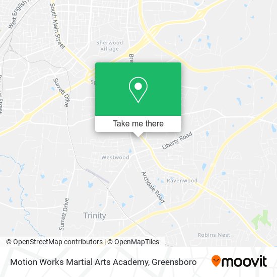 Mapa de Motion Works Martial Arts Academy