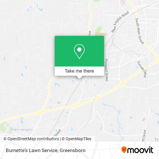 Burnette's Lawn Service map