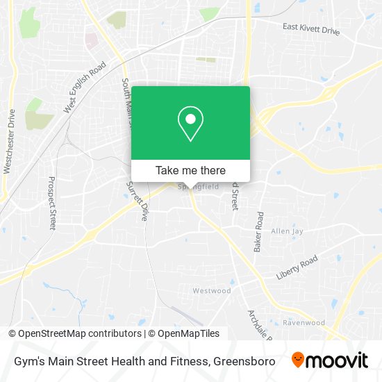 Mapa de Gym's Main Street Health and Fitness