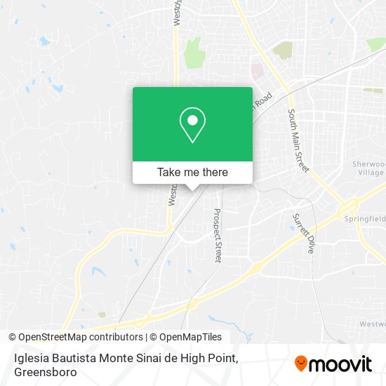 Iglesia Bautista Monte Sinai de High Point map