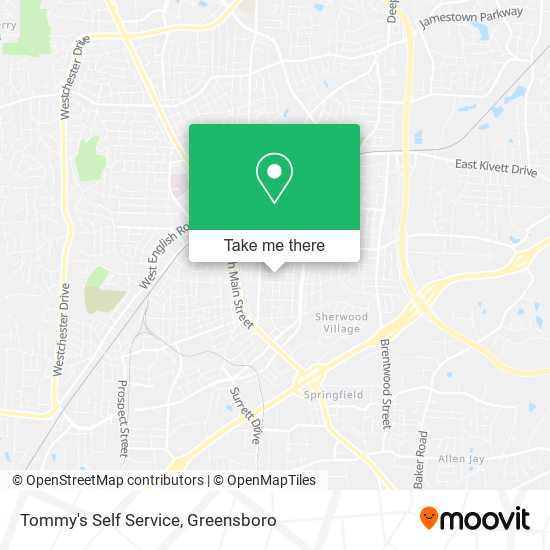 Tommy's Self Service map