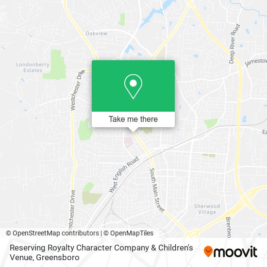 Reserving Royalty Character Company & Children's Venue map