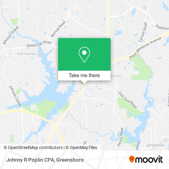 Johnny R Poplin CPA map