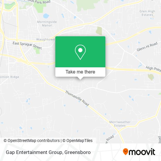 Mapa de Gap Entertainment Group