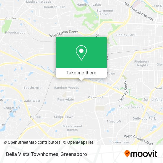 Mapa de Bella Vista Townhomes