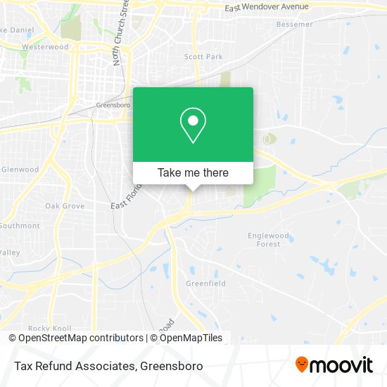 Tax Refund Associates map