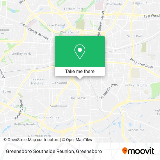 Mapa de Greensboro Southside Reunion