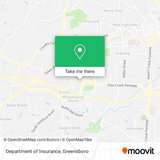 Department of Insurance map