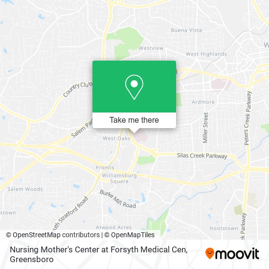 Mapa de Nursing Mother's Center at Forsyth Medical Cen