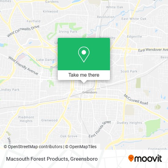 Macsouth Forest Products map