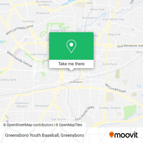 Greensboro Youth Baseball map