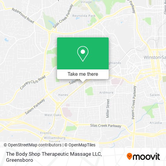 The Body Shop Therapeutic Massage LLC map