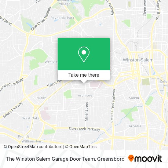 Mapa de The Winston Salem Garage Door Team