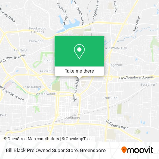 Bill Black Pre Owned Super Store map