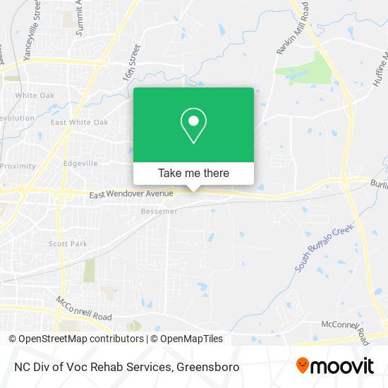 NC Div of Voc Rehab Services map