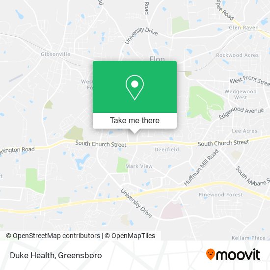 Duke Health map