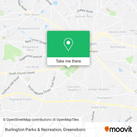Burlington Parks & Recreation map