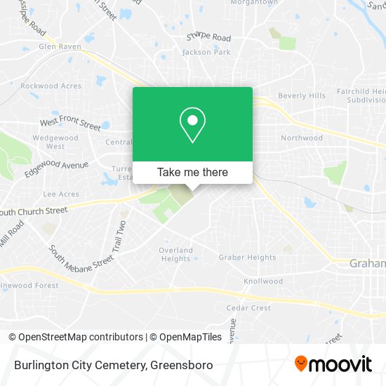 Burlington City Cemetery map