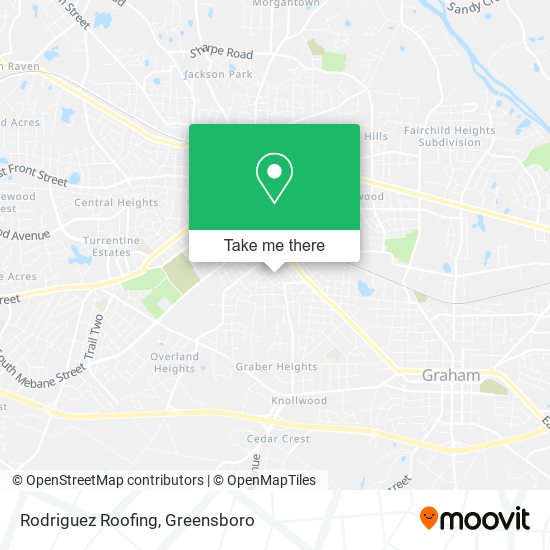 Rodriguez Roofing map