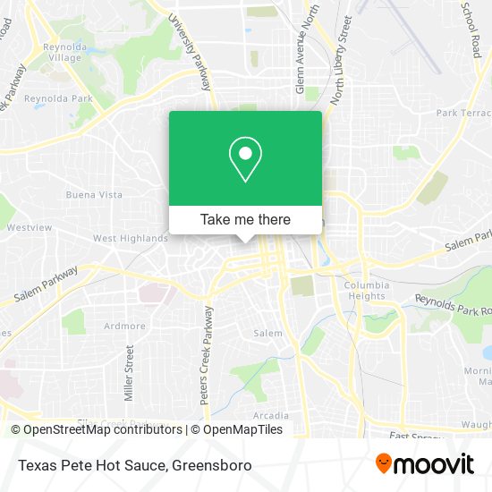 Texas Pete Hot Sauce map