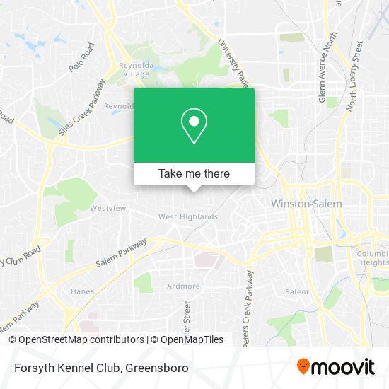 Mapa de Forsyth Kennel Club