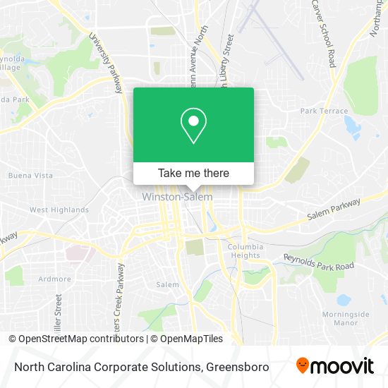 North Carolina Corporate Solutions map