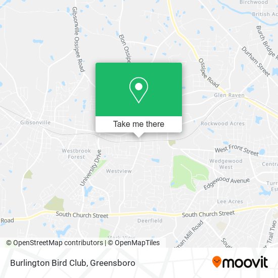 Burlington Bird Club map