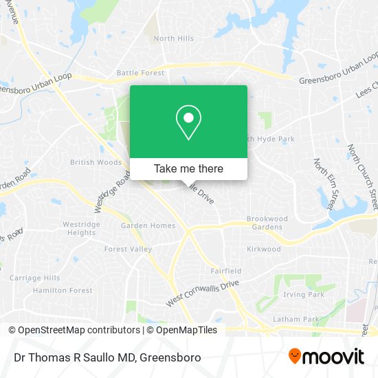 Mapa de Dr Thomas R Saullo MD