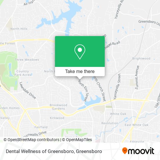 Dental Wellness of Greensboro map