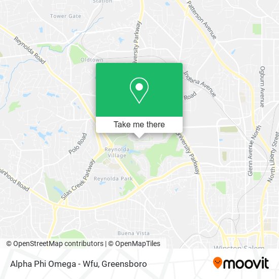 Alpha Phi Omega - Wfu map