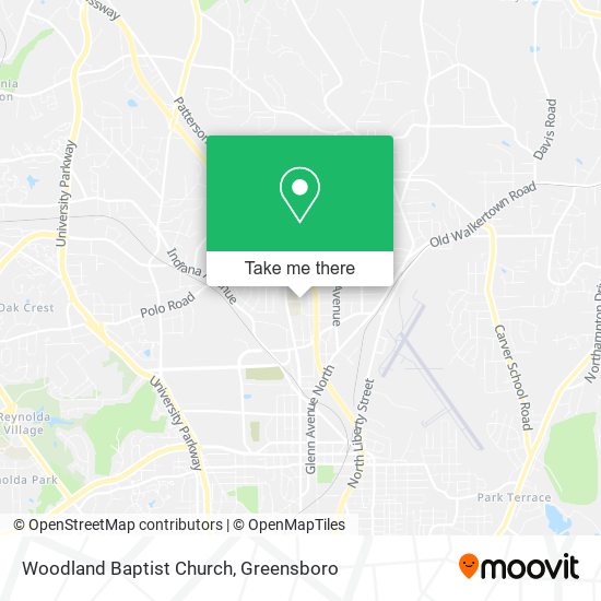 Mapa de Woodland Baptist Church