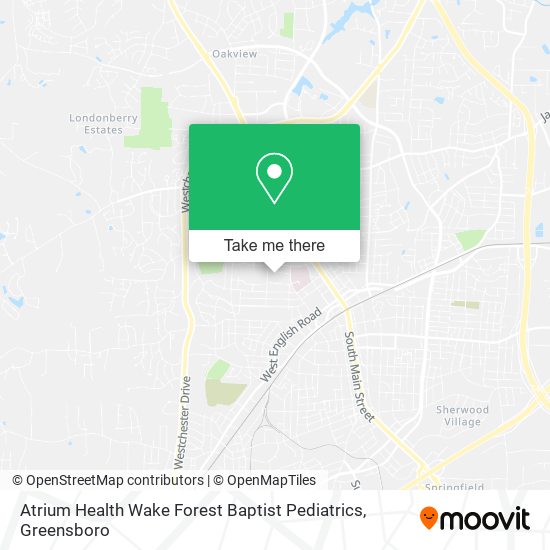 Mapa de Atrium Health Wake Forest Baptist Pediatrics