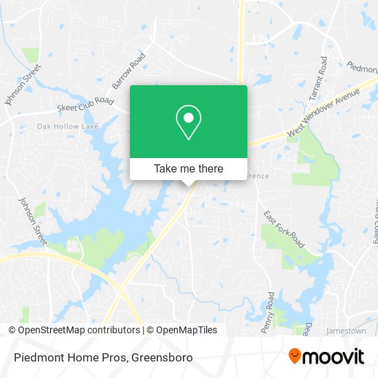 Piedmont Home Pros map