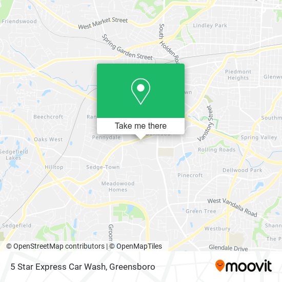 5 Star Express Car Wash map