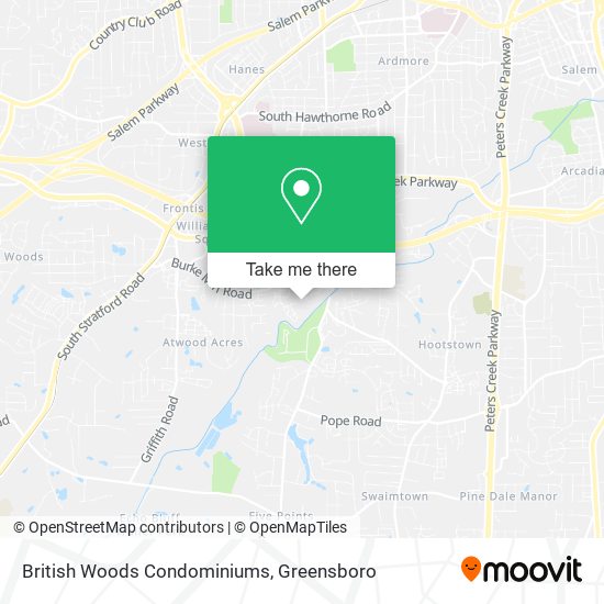 British Woods Condominiums map