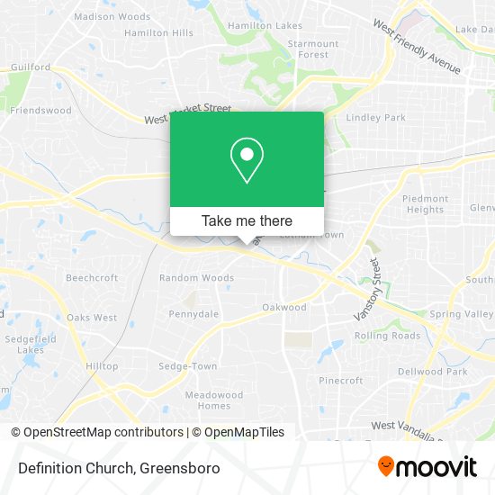 Mapa de Definition Church