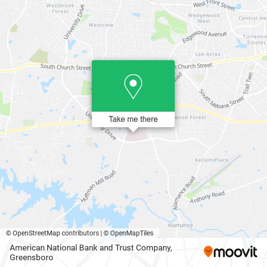 American National Bank and Trust Company map
