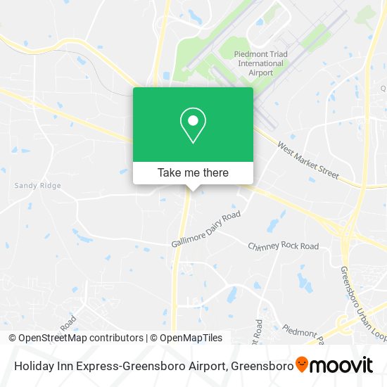 Holiday Inn Express-Greensboro Airport map