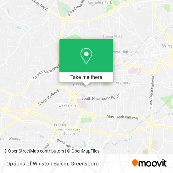 Mapa de Options of Winston Salem