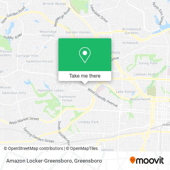 Mapa de Amazon Locker-Greensboro