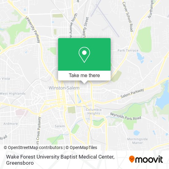 Wake Forest University Baptist Medical Center map