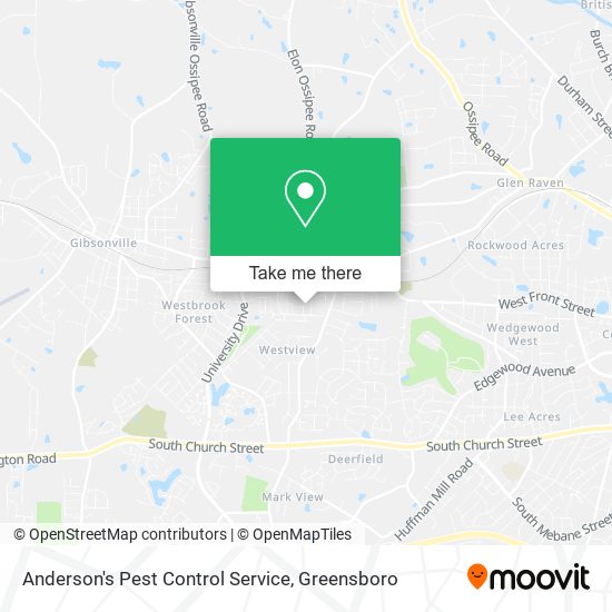 Anderson's Pest Control Service map