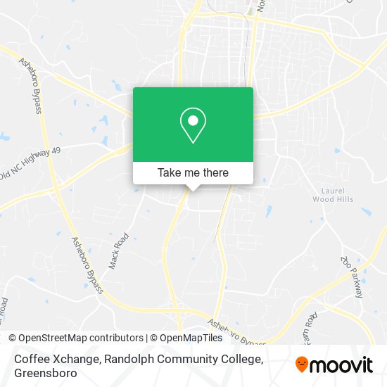 Coffee Xchange, Randolph Community College map