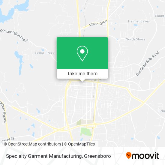 Specialty Garment Manufacturing map