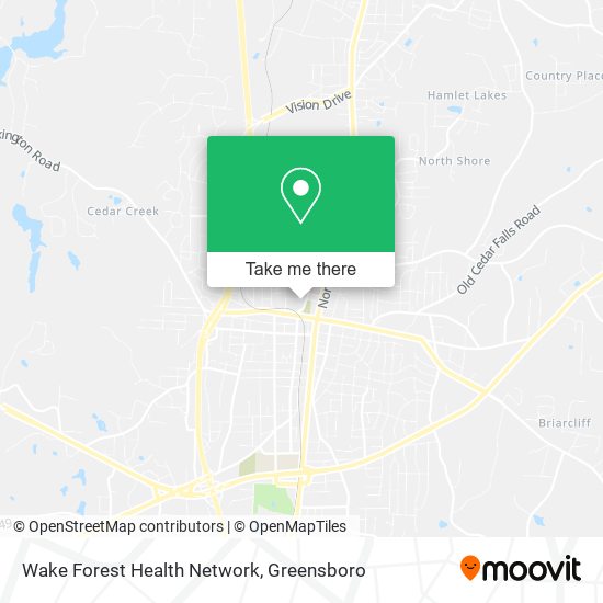 Mapa de Wake Forest Health Network